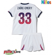 Camiseta Paris Saint-Germain Warren Zaire-Emery #33 Visitante Equipación para niños 2026-27 manga corta (+ pantalones cortos)